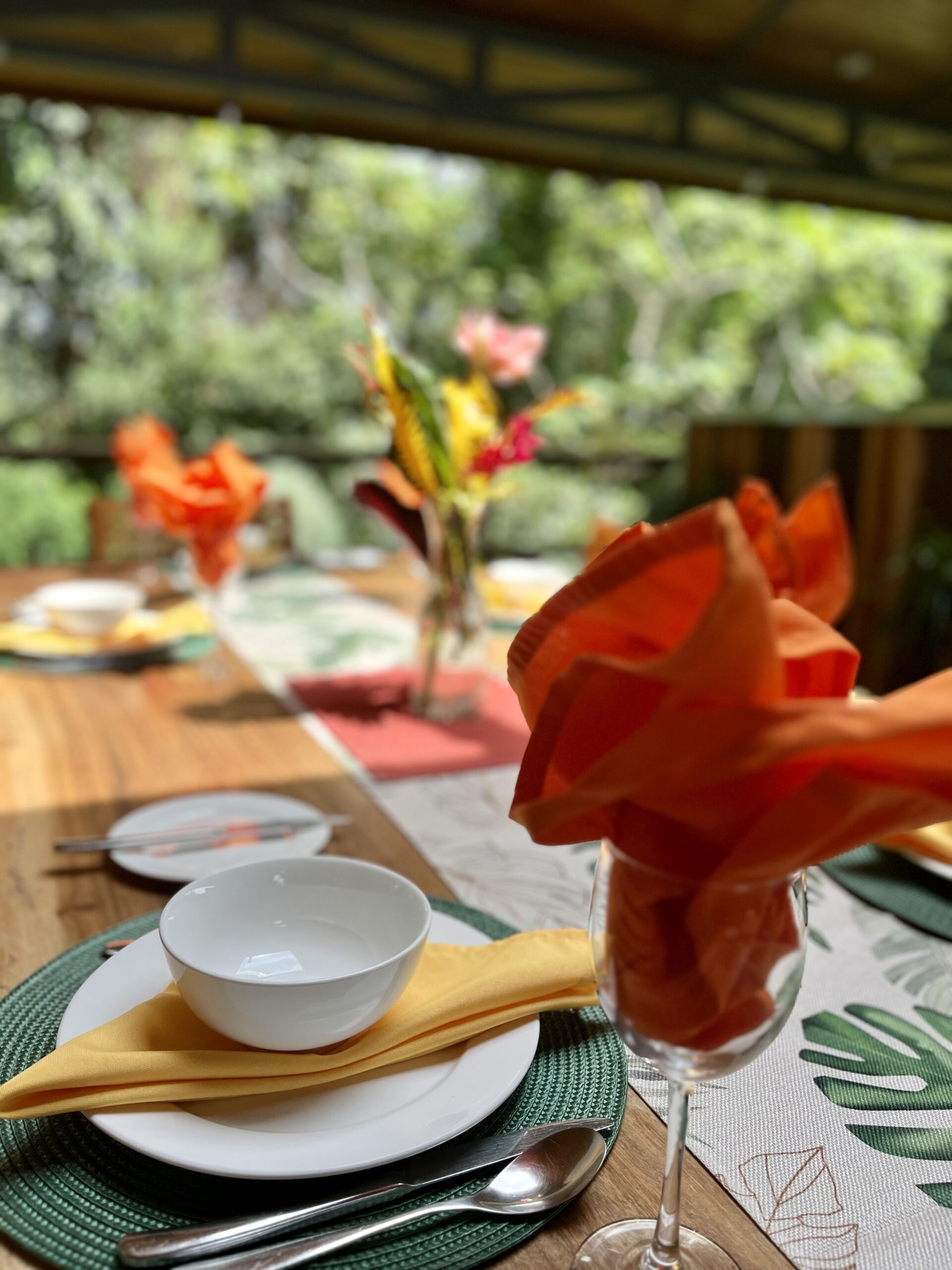 the dining area at Southern Drake Lodge, Drake Bay, Costa Rica