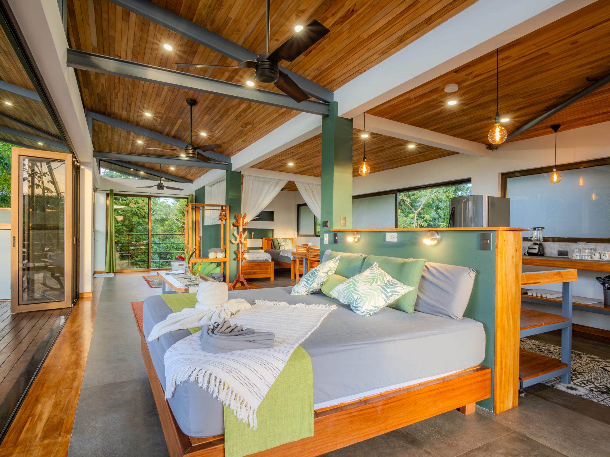 King sized bed in Ocean View Penthouse sleeping area