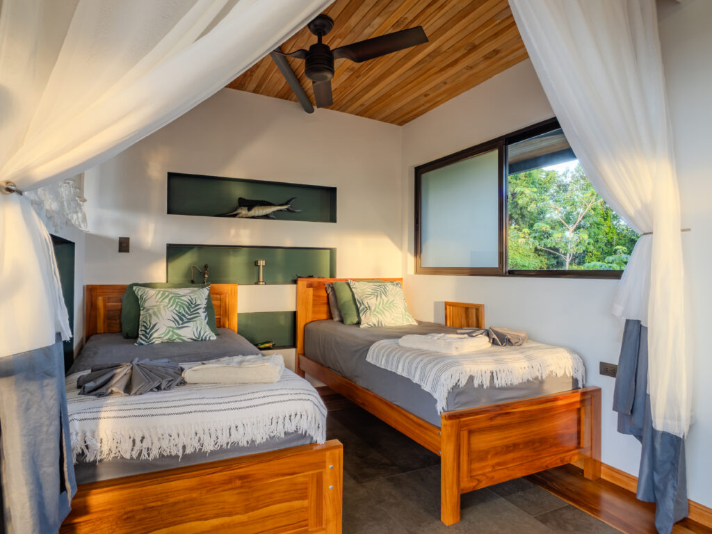 twin single bed sleeping area
